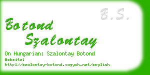 botond szalontay business card